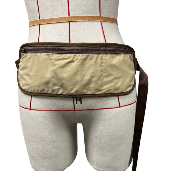 Vintage Tan Brown Flat Waist Bag Fanny Pack - Picture 1 of 6